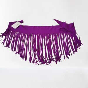 NWT/Never Worn! Chica Rica Jelly Swimwear Purple Fringe Wrap / Skirt / Cover-up